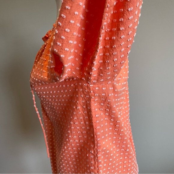 NWT Loft size Small Muted Orange Embroidered Polka Dots - Picture 6 of 12